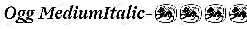 Ogg MediumItalic字体转换